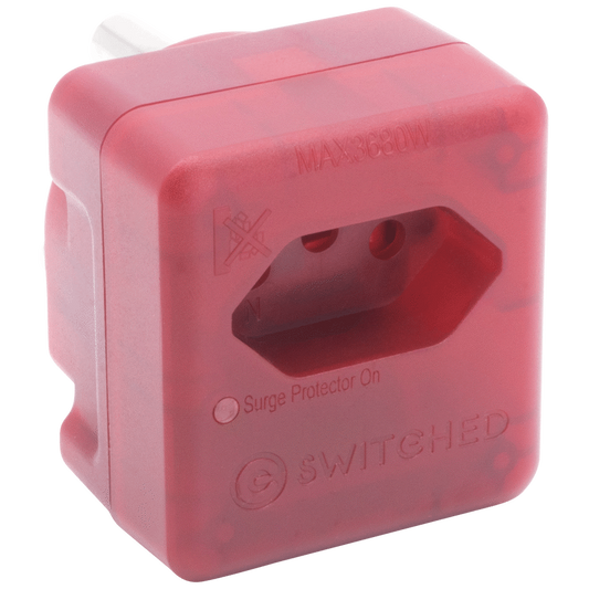 SWITCHED 1 Way High Surge Network Safe Adaptor