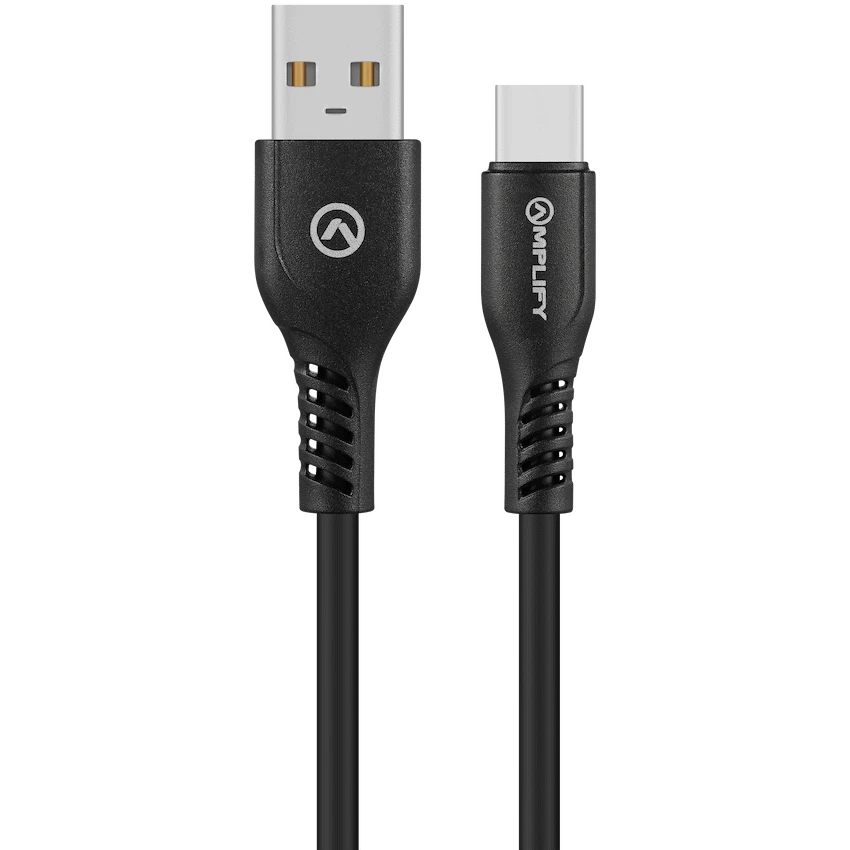 Amplify CoreCharge Series 1.2m USB-C Cable - Black - Guards On Duty Shop & Security Guards