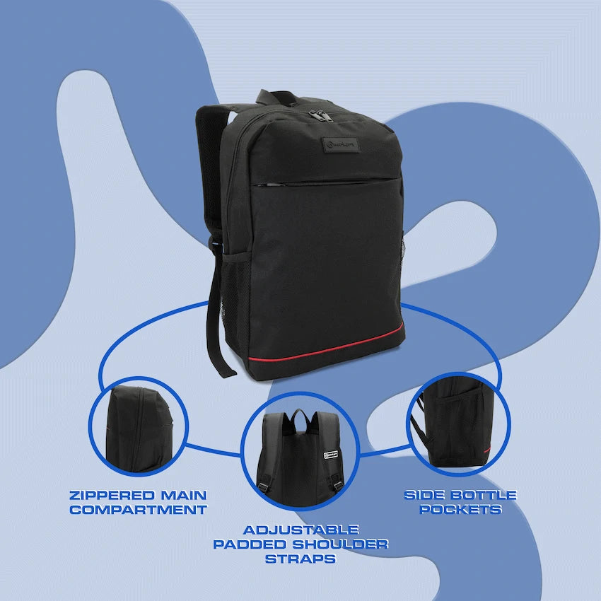 Amplify Industrial 15.6"Laptop Backpack Black - Guards On Duty Shop & Security Guards