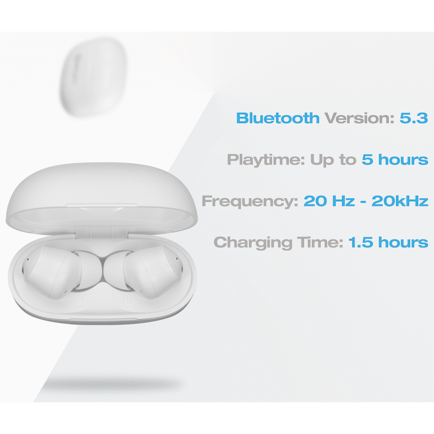 Amplify Soundflow Series TWS Earphones - White - Guards On Duty Shop & Security Guards