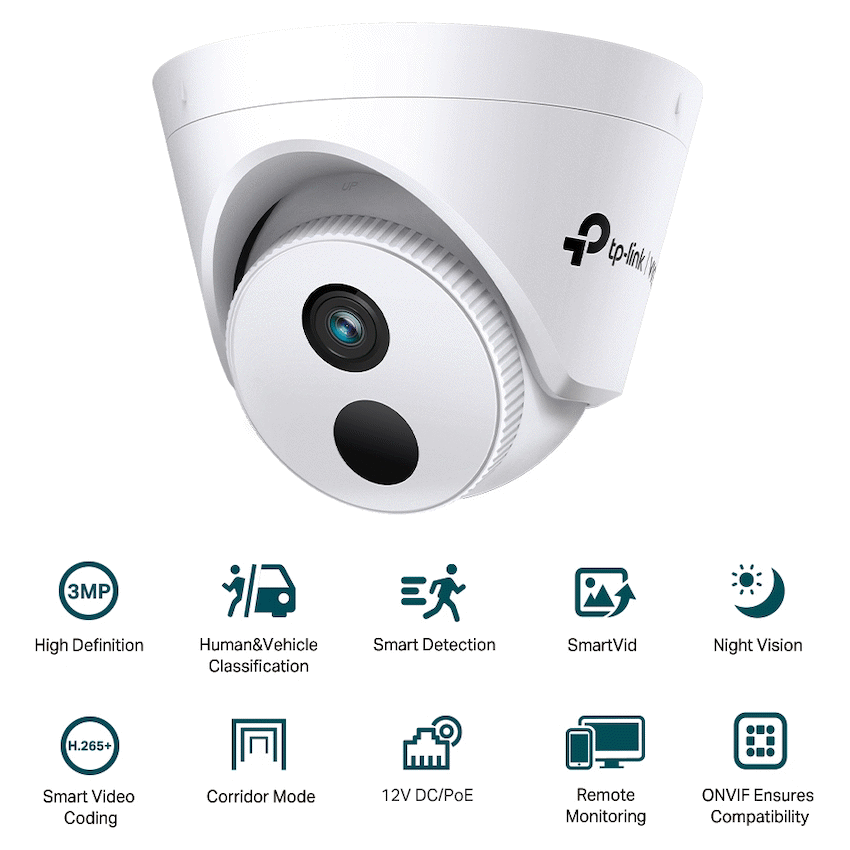 TP-Link Vigi C430I 3MP 4mm Turret Network Camera