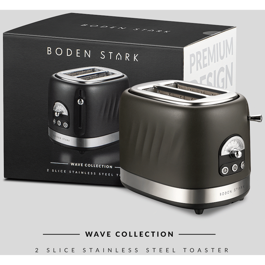 Boden Stark 2-Slice Stainless Steel Toaster - Guards On Duty Shop & Security Guards