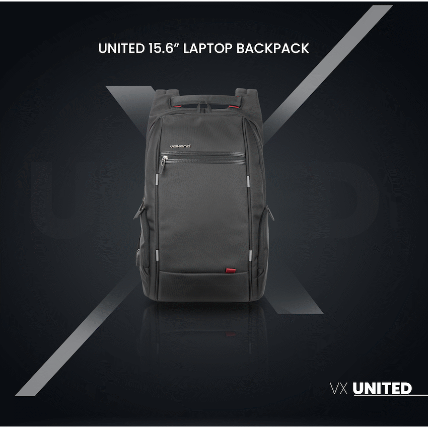 VolkanoX United 15.6" Laptop Backpack - Black