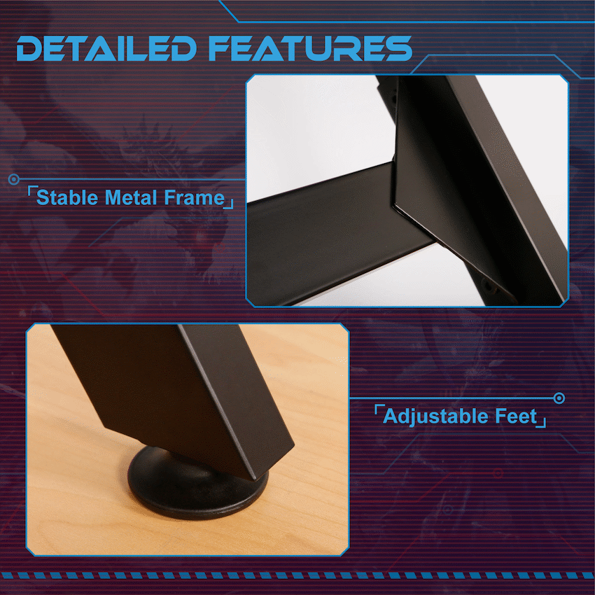 VX Gaming Donahue Gaming Desk - Black with Headphone Hook - Guards On Duty Shop & Security Guards