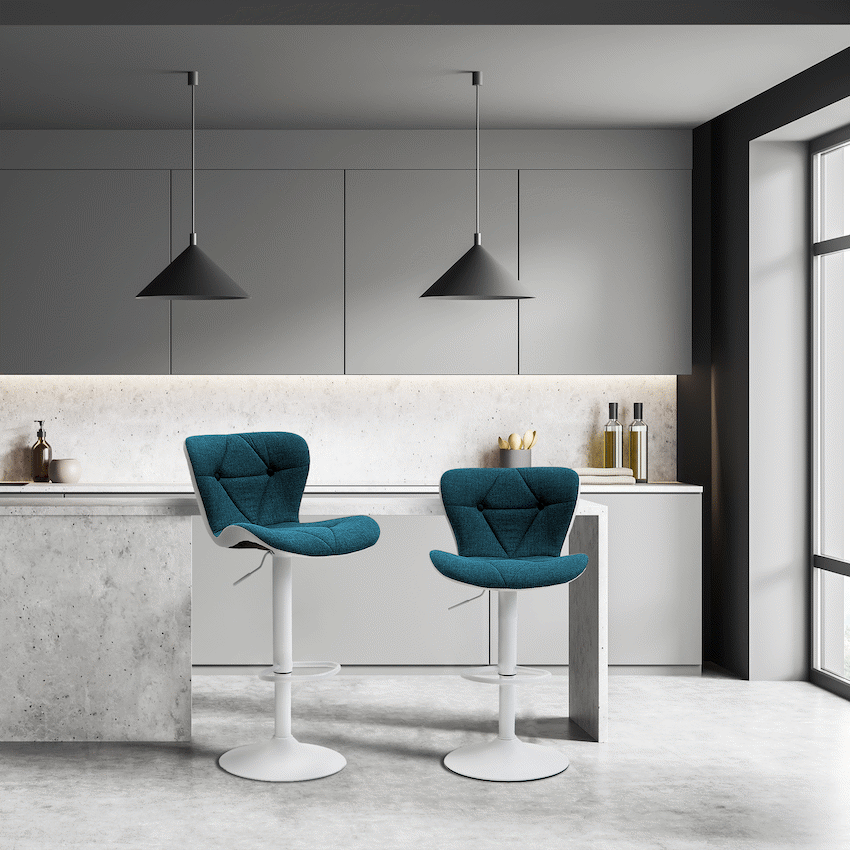 Everfurn Halter Bar Stool - Blue (2 Pack)