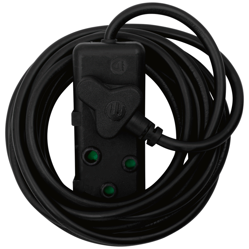 Ellies Side by Side Heavy Duty Extension Lead-5M-BK