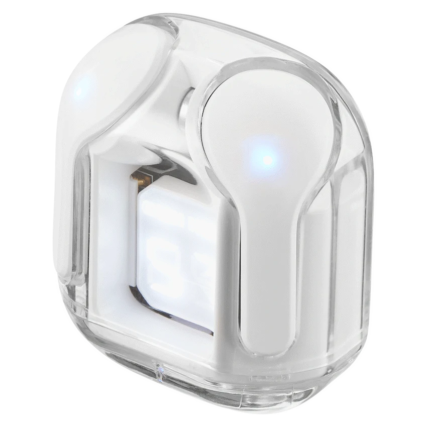 Volkano Crystalline Series TWS Earphone - White - Hardbox