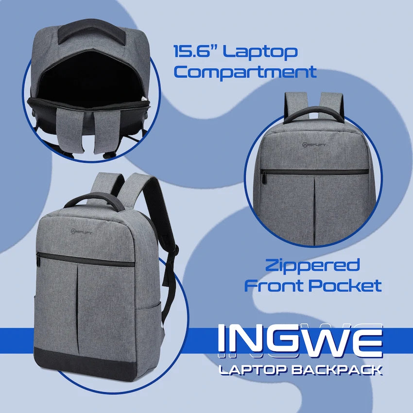 Amplify Ingwe 15.6"Laptop Backpack Black/Charcoal - Guards On Duty Shop & Security Guards