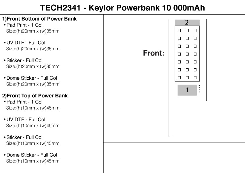 Keylor Powerbank 10 000mAh