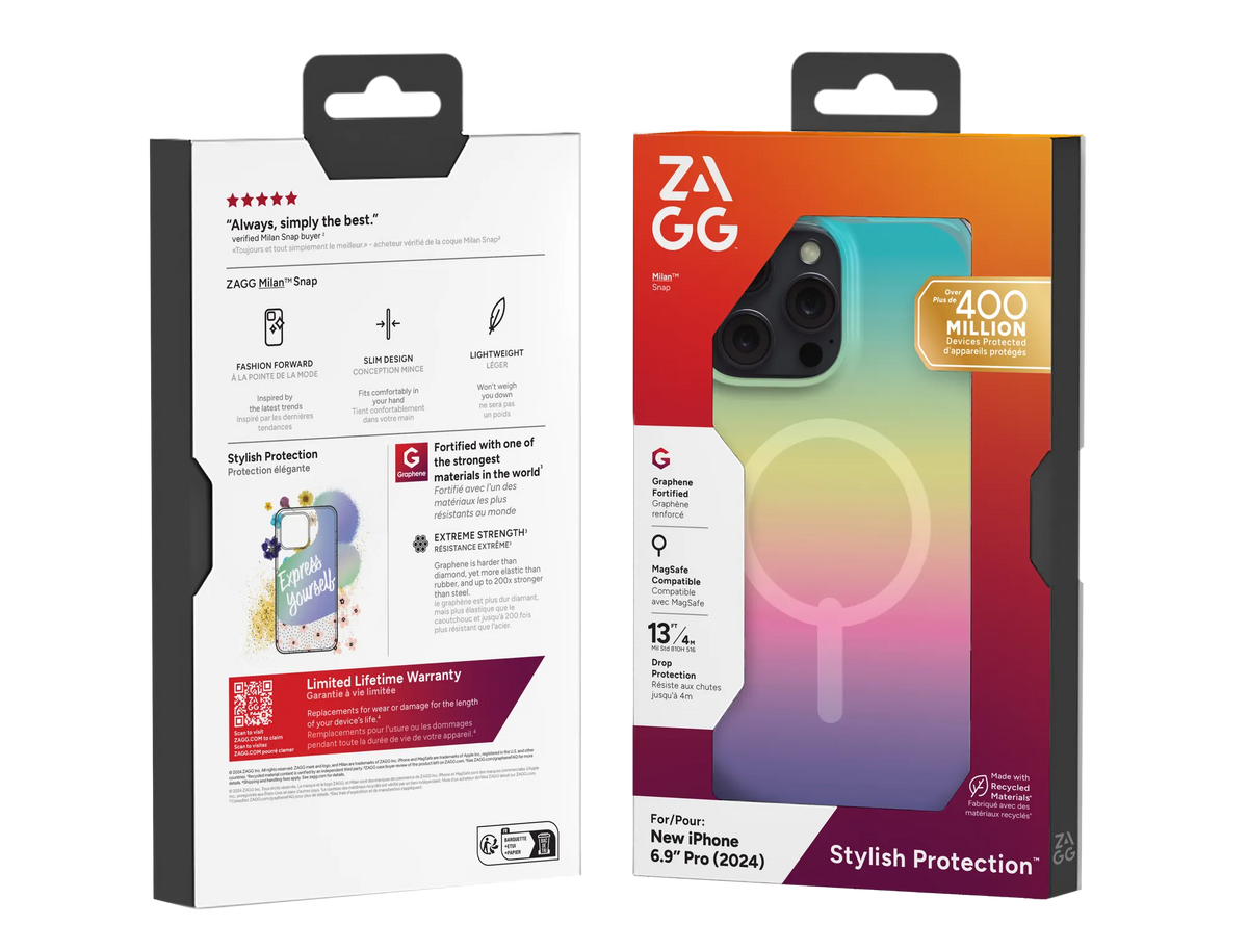 ZAGG Cases Milan Snap Apple iP16 Pro Max Iridescent