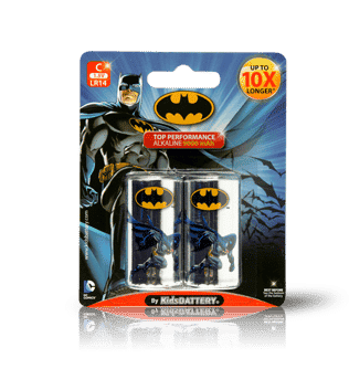 Batman LR14 C Alkaline Batteries Double Pack