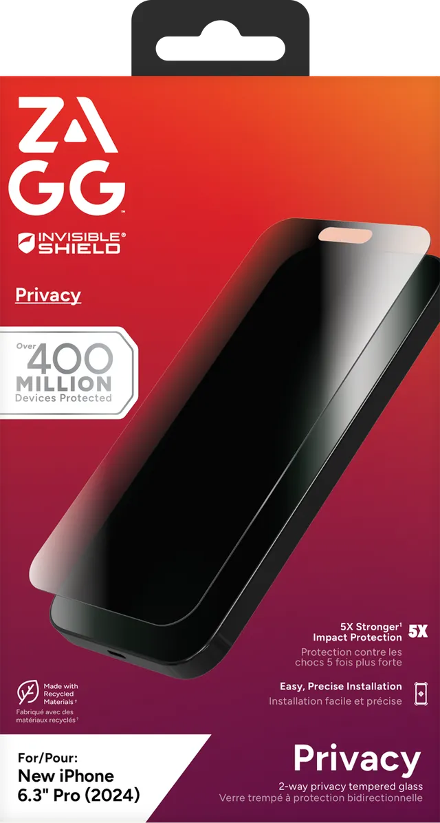 InvisibleShield Glass Elite Privacy Apple iP16 Pro Screen