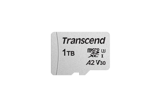 TRANSCEND 1 TB MICRO SDXC C10 UHS-I U3 V30 A2 WITH SD ADAPTOR