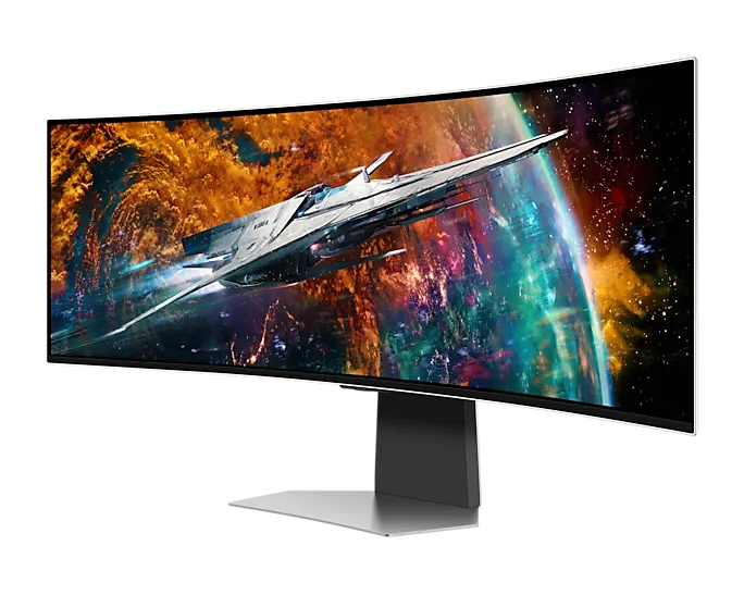 SAMSUNG ODYSSEY G95SC GAMING SMART CURVED 1800R BORDERLESS 49" DISPLAY OLED RESPONSE: 0.03MS GTG AR: 32:9 RESOLUTION: 5120X1440 DQHD RR: 240HZ HDMI, USB 3.0 (X3) SPEAKER: 5W X 2 POWER SUPPLY: EXTERNAL TILT: YES SWIVEL: NO PIVOT: NO HEIGHT ADJUST: YES VESA - Guards On Duty Shop & Security Guards