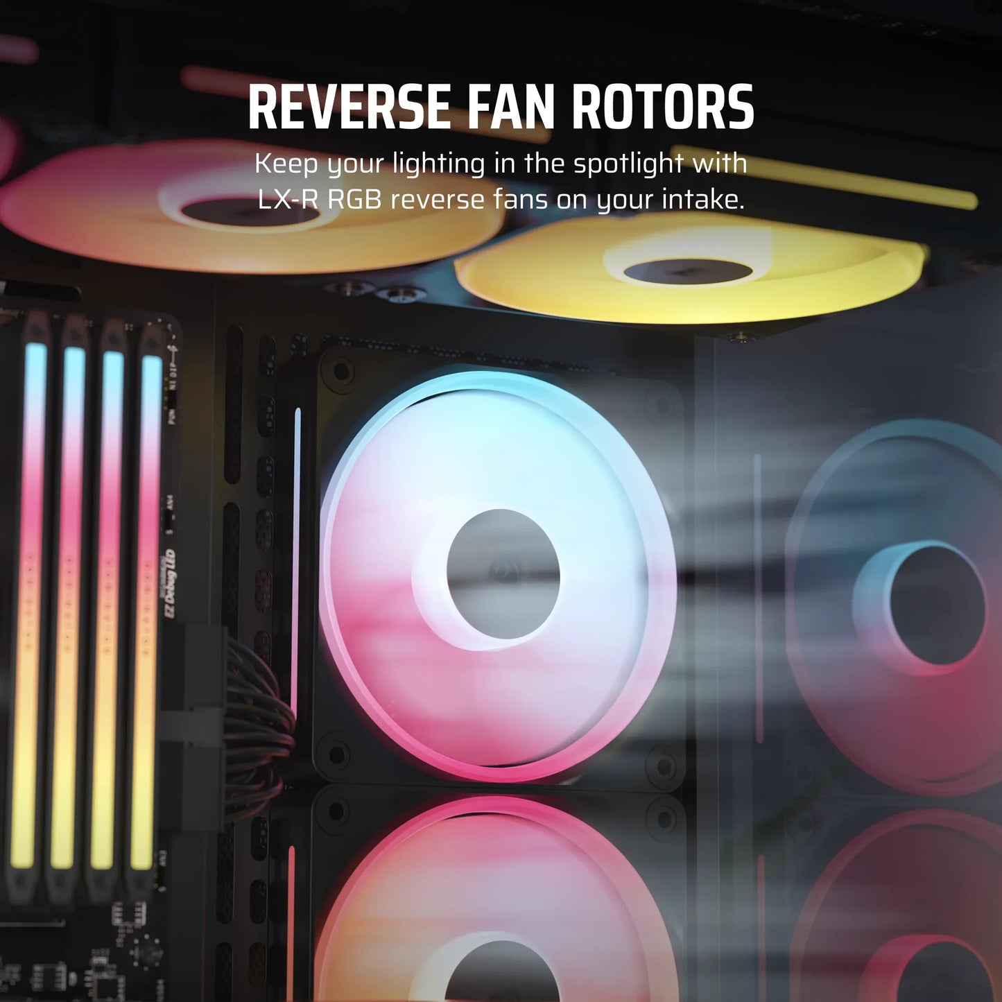 CORSAIR LX-R RGB Series; iCUE LINK LX120-R RGB; 120mm RGB Fan; Single Fan.