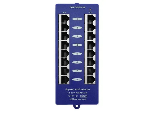 8 Port Gigabit Passive PoE Injector Guards On Duty Security