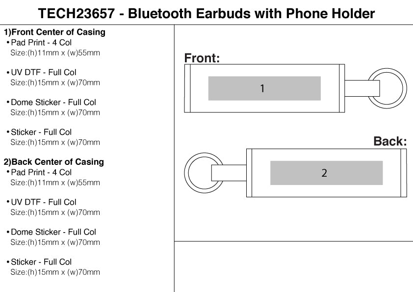 Bluetooth Earbuds with Phone Holder