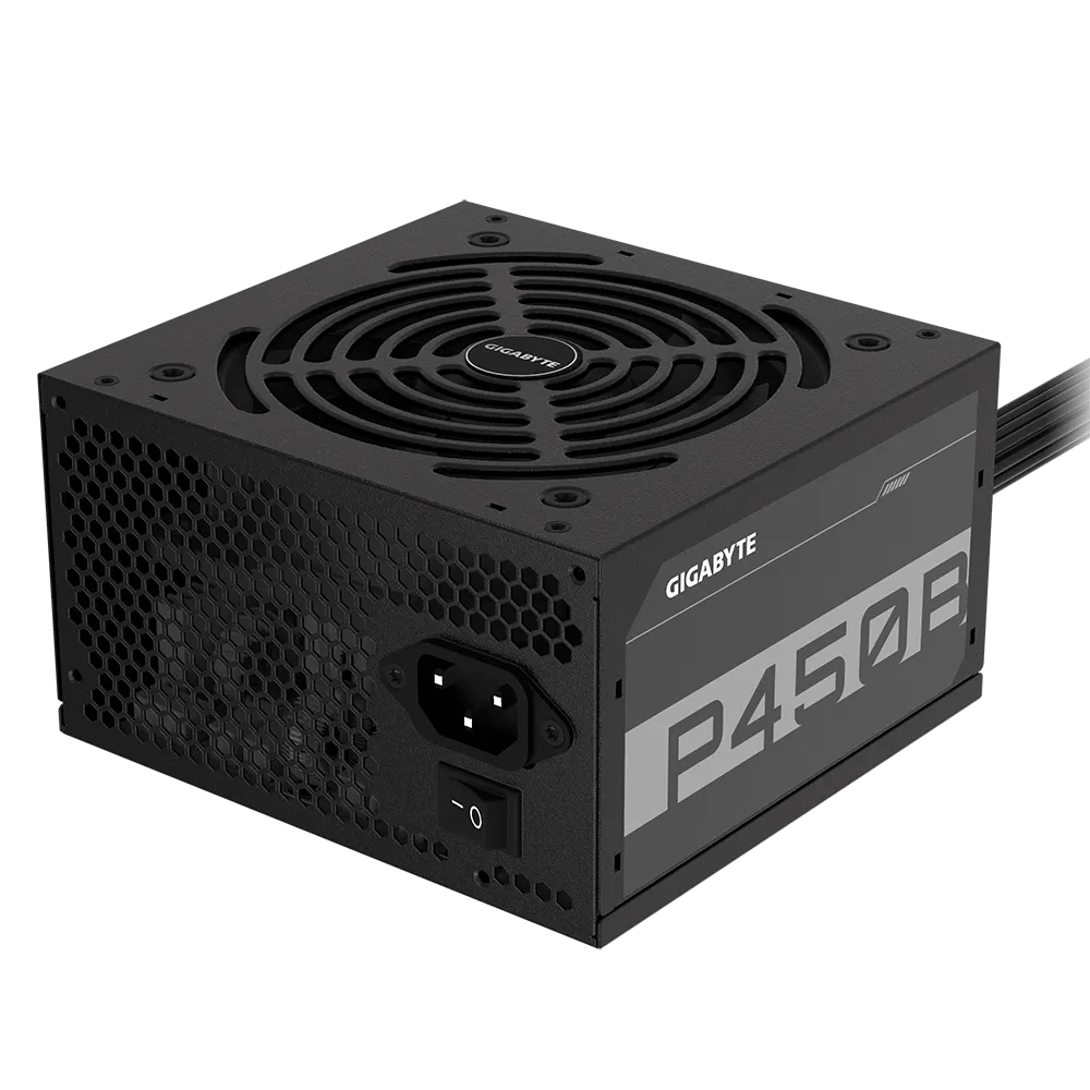 Gigabyte PSU P450B Bronze Certified 450W - 3 Year Warranty; 24/20-pin x 1; CPU 4+4-pin x 1; PCI-E 6+2-pin x 2; SATA x 6; Peri x3
