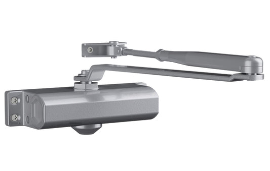 Silver Door Closer - medium duty, 40-80kg, EN24