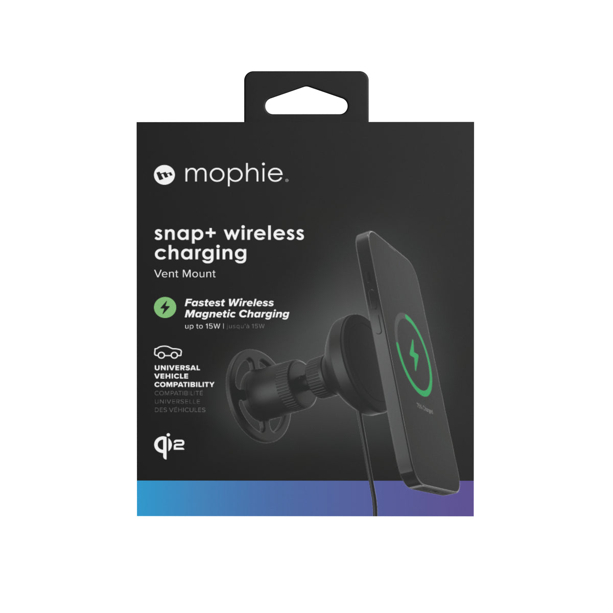 mophie-Snap+ wireless charging Ventmount-Qi2-black