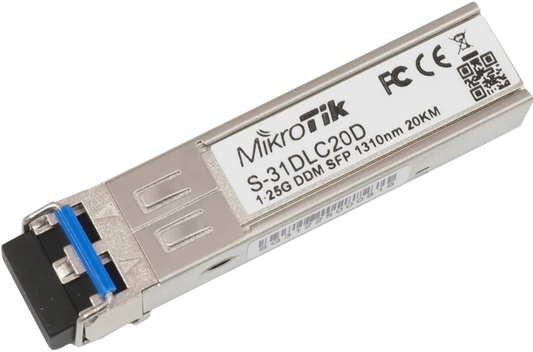 MikroTik SFP (1.25G) module, 20KM, Single Mode, 1310nm
