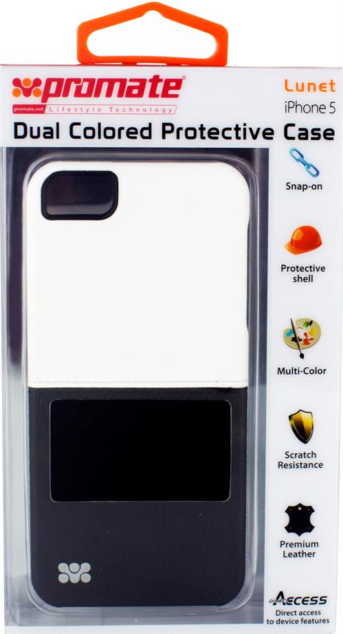 Promate White/Black Lunet Iphone 5 Durable Case