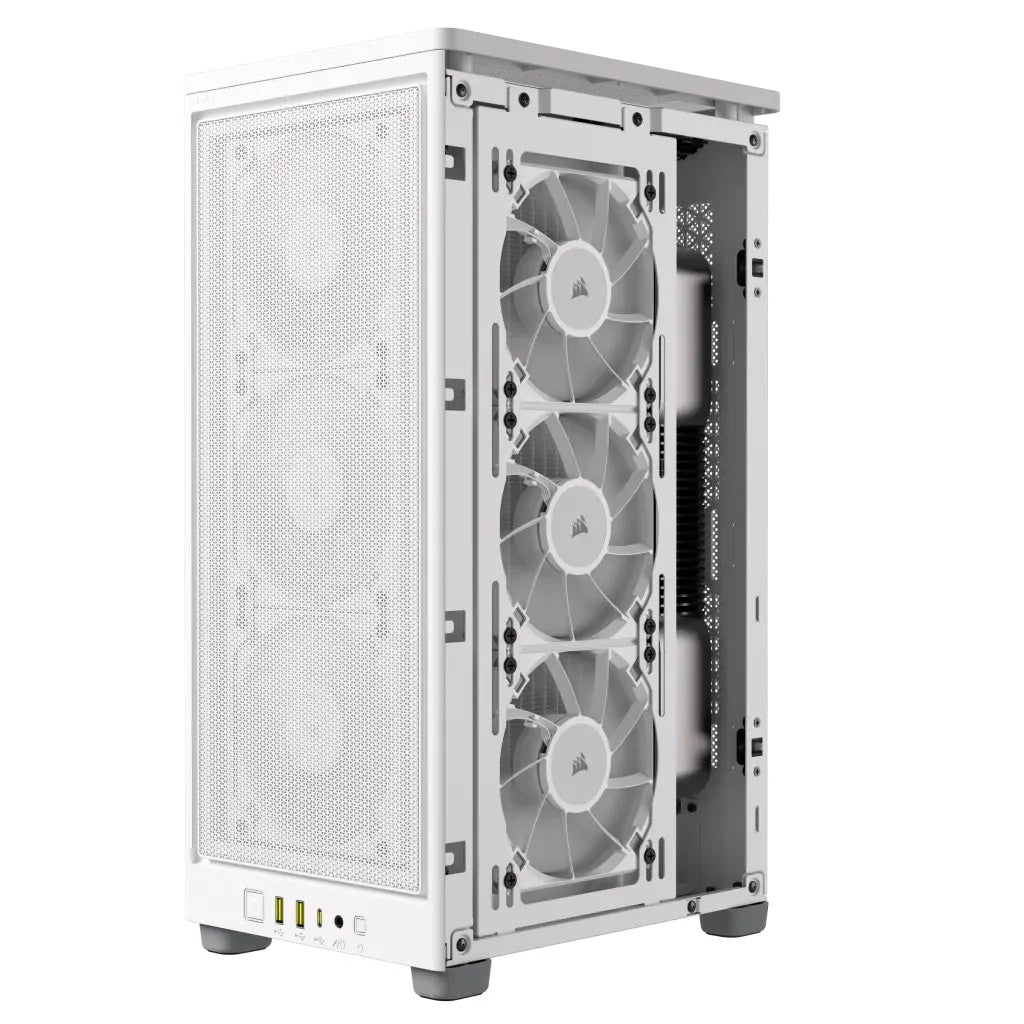 2000D AIRFLOW White Mini-ITX PC Case; 3x 2.5'' Drive Bays; Up to 360mm Radiator compatible