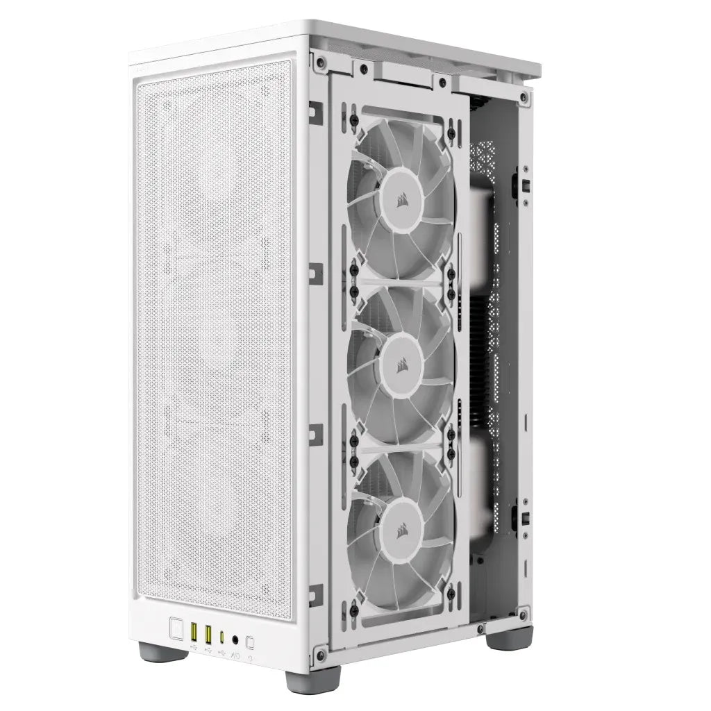 2000D AIRFLOW White Mini-ITX PC Case; 3x 2.5'' Drive Bays; Up to 360mm Radiator compatible
