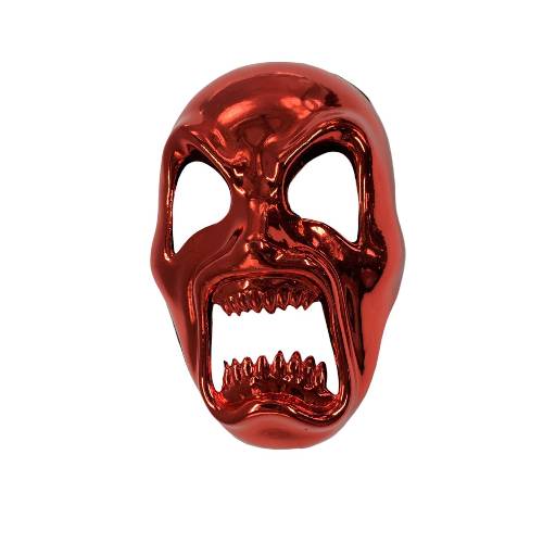Glossy Red Screaming Alien Mask