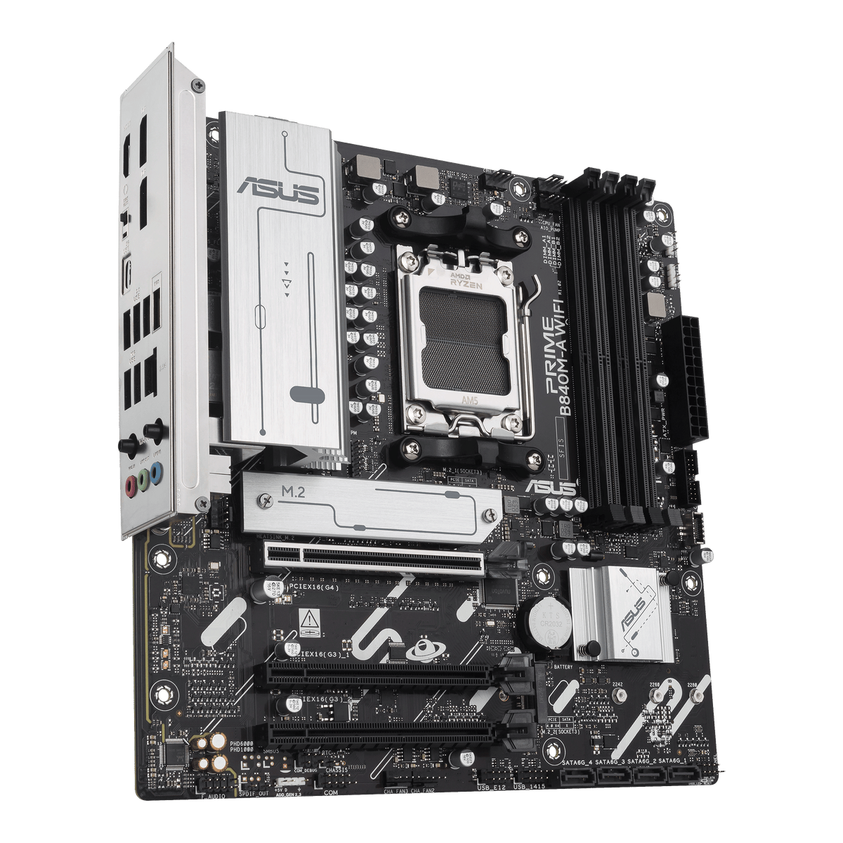 ASUS Motherboard/mATX/AM5/DDR5/4xDIMM/Max.256GB/1xPCIe4x16/2xPCIe3x16/ 3xM.2/4xSATA 6Gb/s/2xDP/1xHDMI/RAID/WIFI 6E