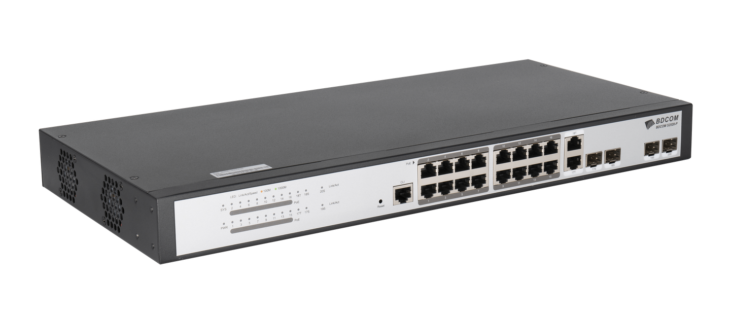 BDCOM 16 Port Gigabit PoE Switch