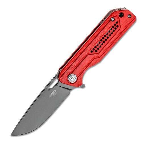 Bestech Circuit D2 Red Milled Contoured G10 Handle - BG35C-2