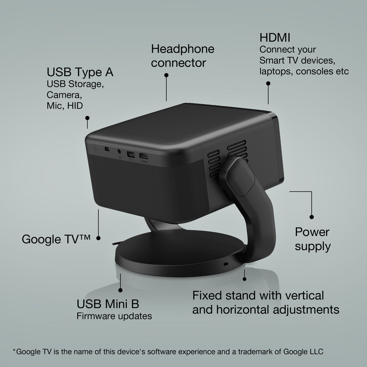 Epson EF-22B- Full HD; Laser; Gaming; Home Cinema; TV&Box Set; 1000 Lumens; USB; HDMI; Jack Plug Unit Colour Black
