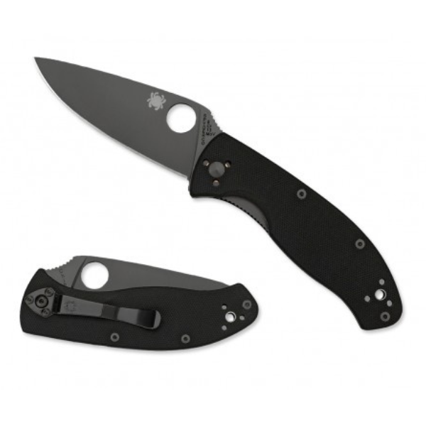 Spyderco Tenacious G10 Black Blade Plain (C122GBBKP)