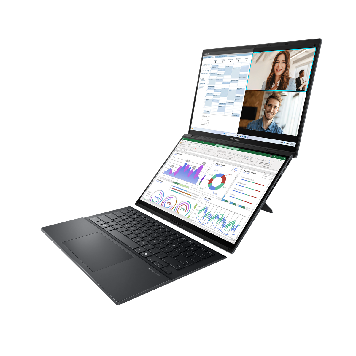 ASUS Zenbook Duo|UX8406CA-0U91610G2W|14'' OLED|TOUCH|500NITS|GREY|Ultra 9-285H|LPDDR5X 16GB OB|1TB PCIE SSD|STYLUS|BACKPACK|WINH