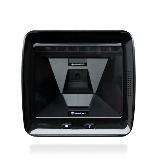 Newland-FR80 Salmon 2D CMOS Mega Pixel Large window vertical desktop scanner with ''L'' mounting bracket; 3 mtr USB cable and mu