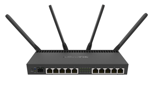 MikroTik 10-port Gigabit 1-SFP+ AC WiFi Router | RB4011iGS+5HacQ2H