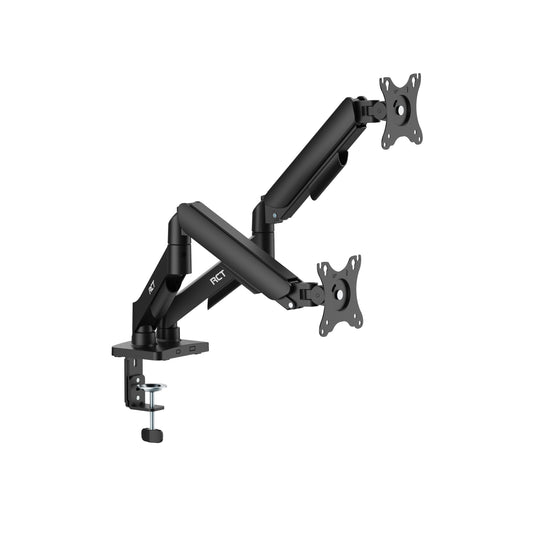 BRACKET 17'' - 32'' dual monitor mount; gas spring: tilt; swivel & rotate; VESA Compatible 75x75 & 100x100; up to 9Kg per screen