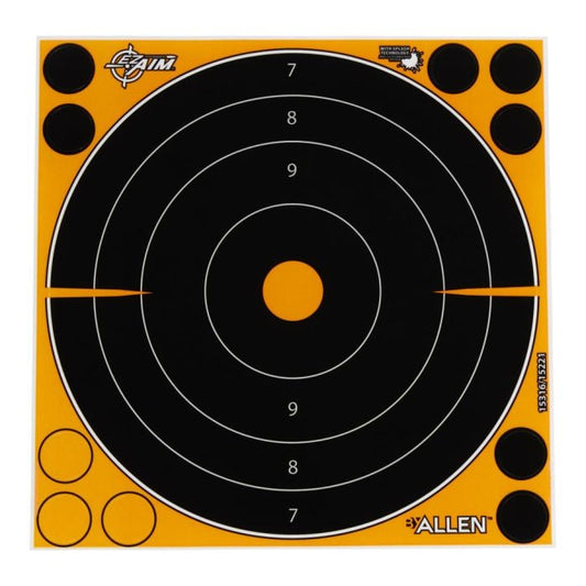 ALLEN EZ AIM ADHESIVE SPLASH BULLS EYE 8IN 6 PACK