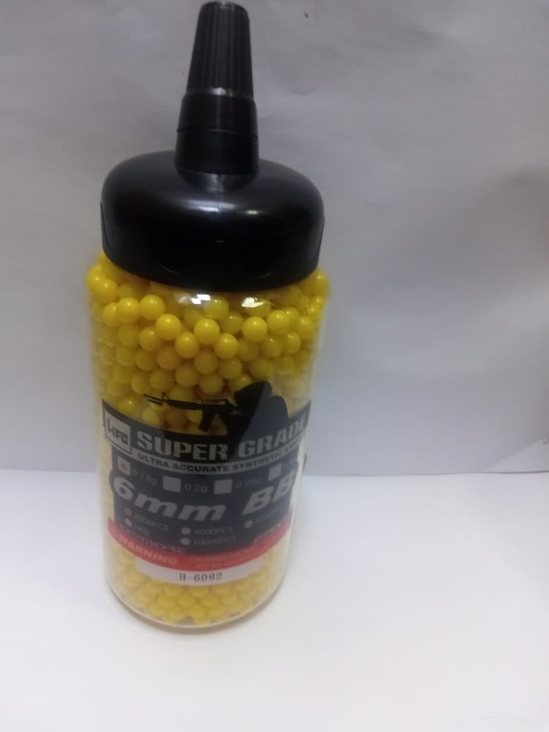 HFC H-6092 6mm Pellet 0.12g 2000ct Yellow