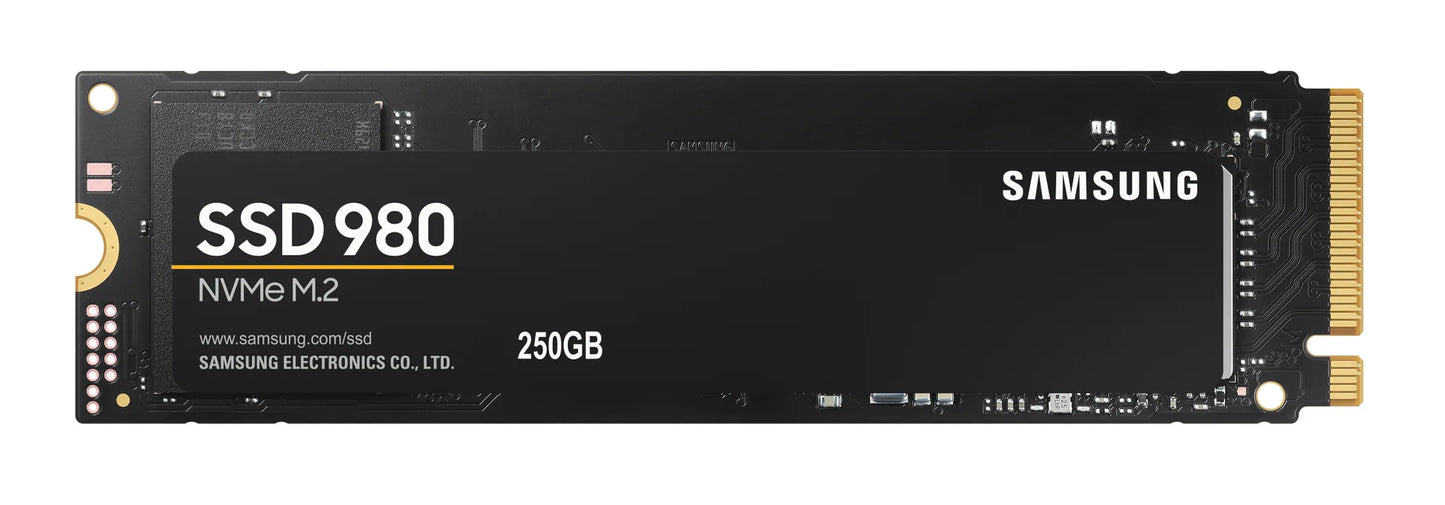 SAMSUNG 980 250GB NVME SSD - READ SPEED UP TO 2900MB/S, WRITE SPEED TO UP 1300MB/S, RANDOM READ UP TO 230000 IOPS, RANDOM WRITE UP TO 320000 IOPS;PCIE 3.0 X4, NVME 1.4; V-NAND 3BIT MLC; PABLO CONTROLLER; HMB (HOST MEMORY BUFFER) 5 YEAR CARRY-IN WARRANTY O - Guards On Duty Shop & Security Guards