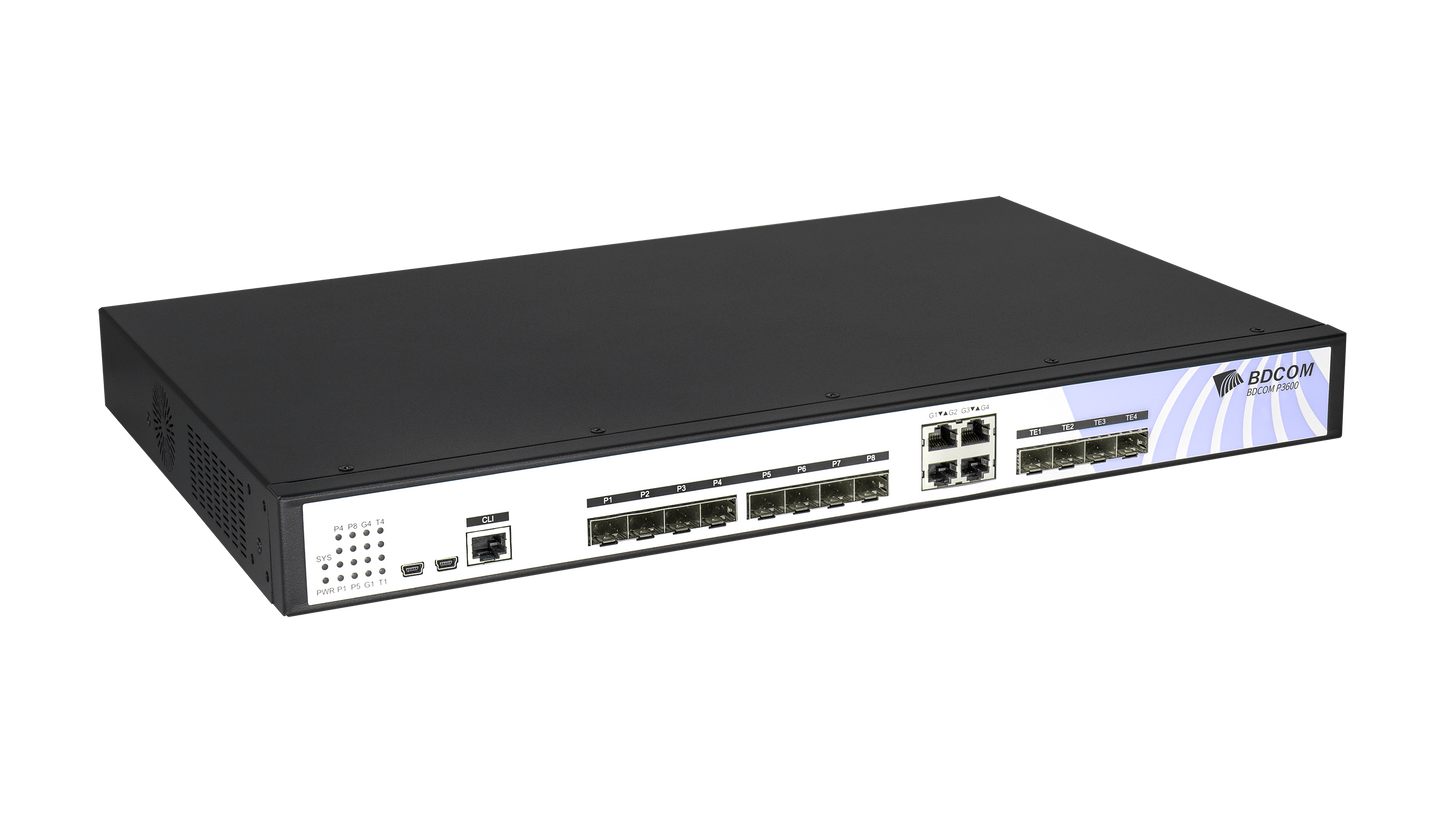 BDCOM 8 Port EPON OLT Headend - Dual AC PSU