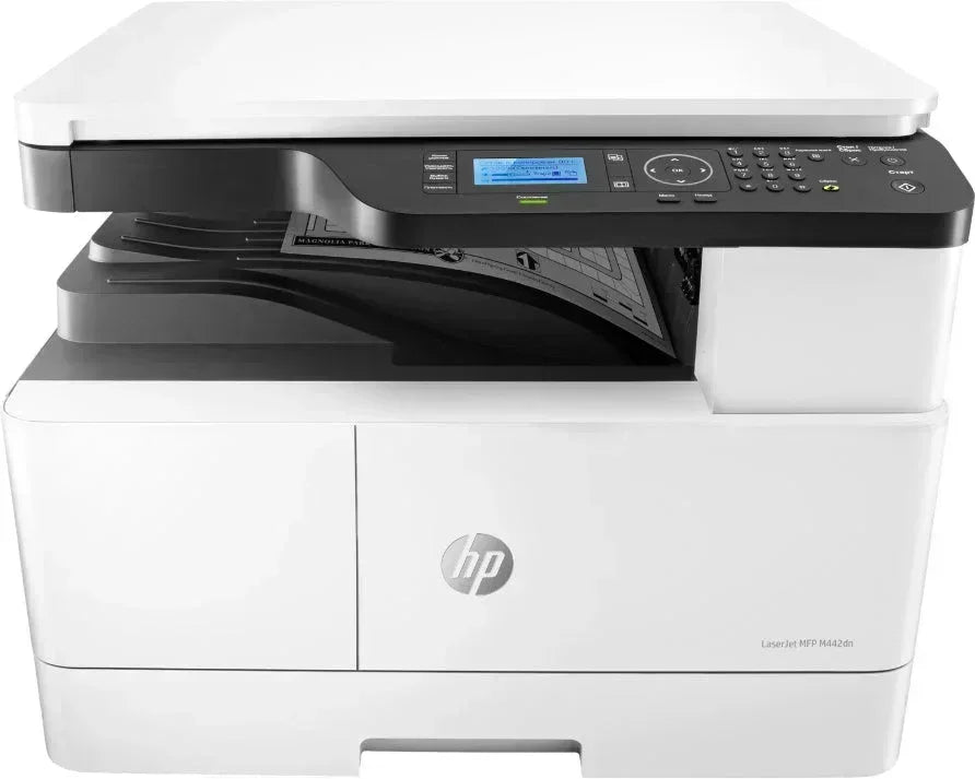 HP LASERJET MFP M442DN PRINT, COPY, SCAN TO 24 PPM ; BLACK (A3, NORMAL): UP TO 12 PPM, MONTHLY DUTY CYCLE: UP TO 50,000 PAGES PER MONTH (A4); RECOMMENDED MONTHLY PAGE VOLUME: 2,000 TO 5,000.350 SHEETS (STANDARD); 600 SHEETS (MAXIMUM) WITH THE OPTIONAL 250 - Guards On Duty Shop & Security Guards