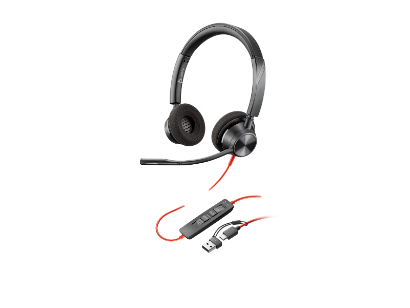 Poly BW 3320 Stereo USB-C HS +USB-C/A - Guards On Duty Shop & Security Guards