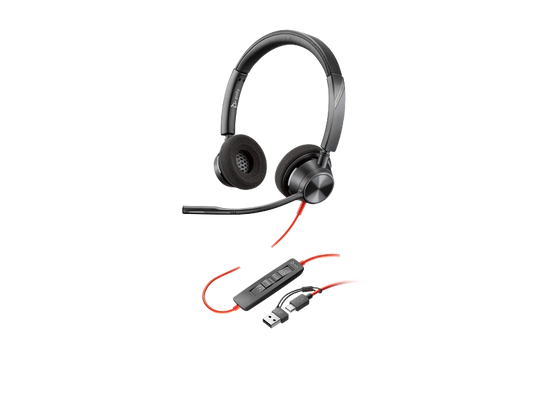 Poly BW 3320 Stereo USB-C HS +USB-C/A - Guards On Duty Shop & Security Guards