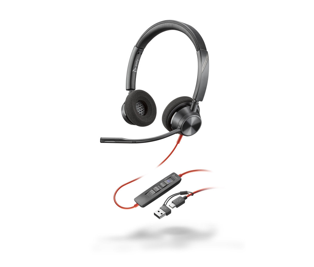 Poly Blackwire 3320 USB-A+C Headset