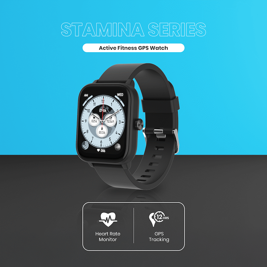 Volkano Stamina Series GPS Smartwatch - Black