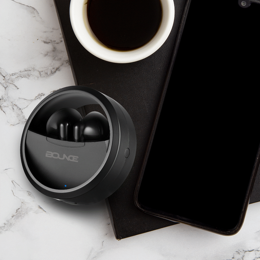 Bounce Proton Series True Wireless Earphones with Charging Case - Black - Guards On Duty Shop & Security Guards
