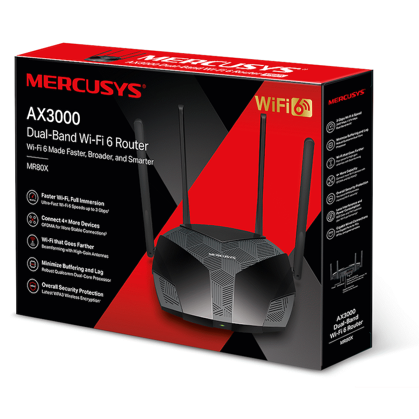 Mercusys TP-Link Mercusys MR80X AX3000 Dual-Band Wi-Fi 6 Router