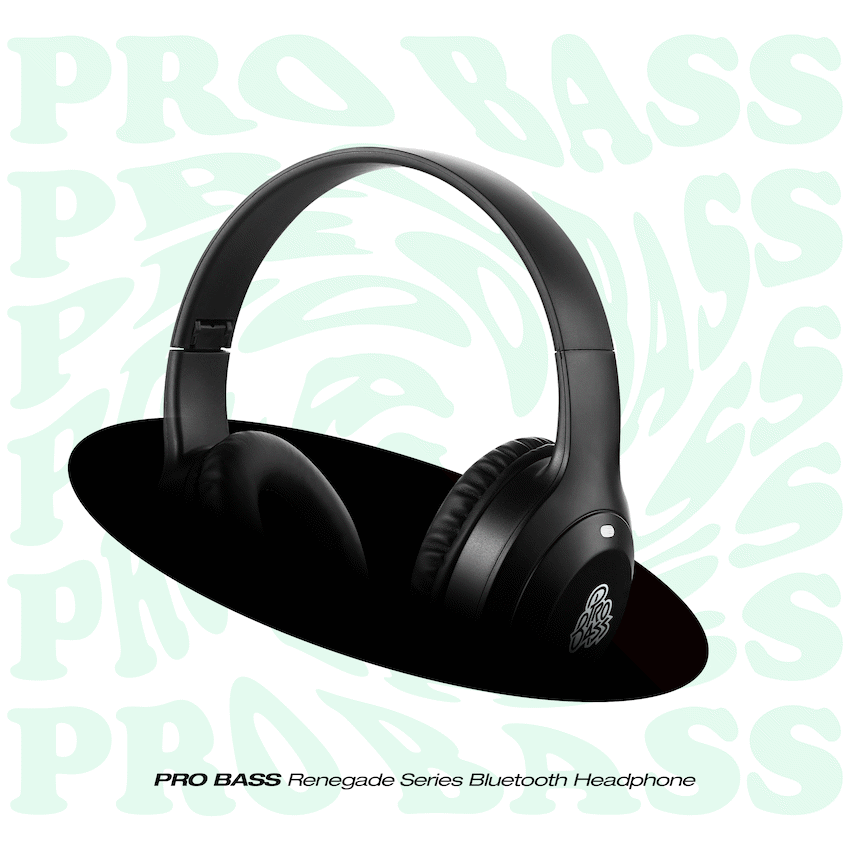 Pro Bass Renegade Series Bluetooth Headphone - Black